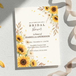 Invitación Sunflower Corner Bridal Shower Rustic Style