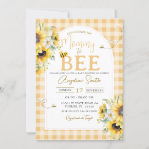 Invitación Sunflower Daisy Bee Mamá Se Adquiere Baby Shower