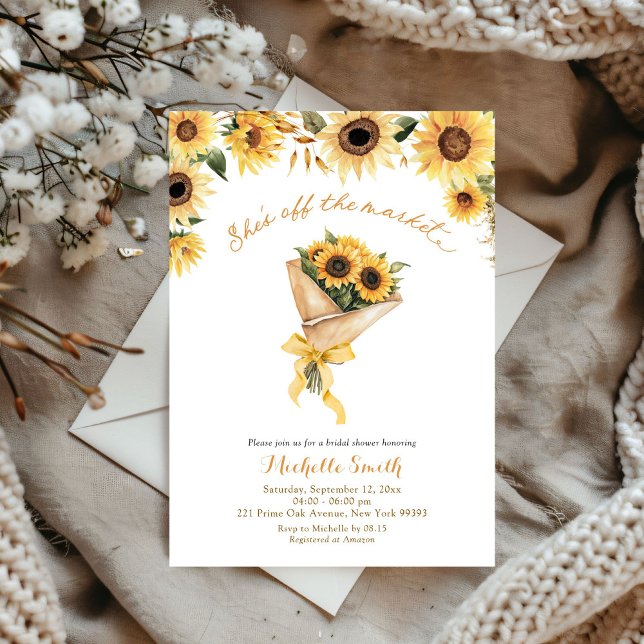 Invitación Sunflower Está fuera de la ducha de novia del merc (Subido por el creador)