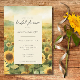 Invitación Sunflower Fields Shower