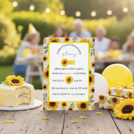Invitación Sunflower First Birthday Invitation Our Little Sun