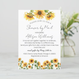 Invitación Sunflower Garden Baby Shower Por Correo