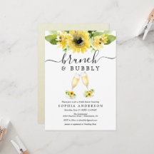 Sunflower Garden Brunch y Bubbly Bridal Shower