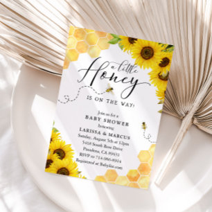 Invitación Sunflower Honey Bee Baby Shower
