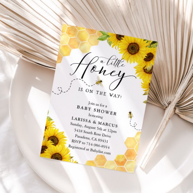 Invitación Sunflower Honey Bee Baby Shower (Subido por el creador)