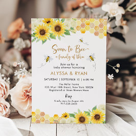 Invitación Sunflower Honey Bee Baby Shower