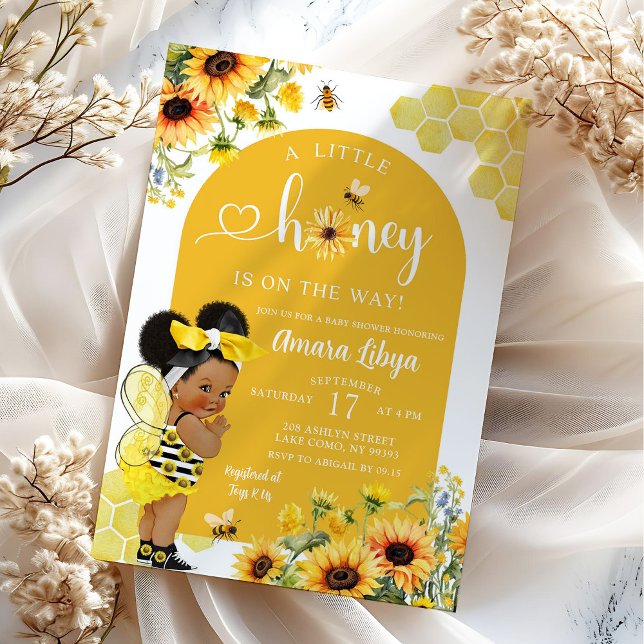 Invitación Sunflower Honey Bee Baby Shower (Subido por el creador)