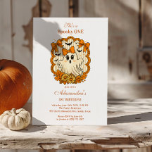 Sunflower Lace Ghost Halloween Primer cumpleaños