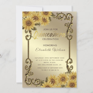 Invitación Sunflower Quinceañera