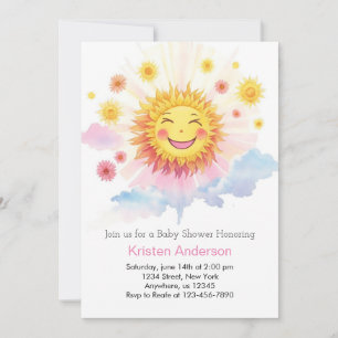 Invitación Sunflower Radiance Boho Chica Baby Shower