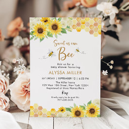 Invitación Sunflower Sweet As Can Bee Baby Shower