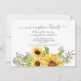 Invitación Sunflower Watercolor Floral Barn Recepción de made