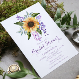 Invitación Sunflower Watercolor Floral Brigada Floral