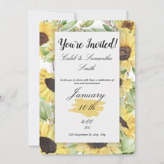 Invitación Sunflower Wedding Invitation