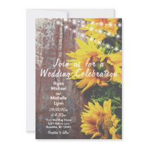 Sunflower y alumbra la boda rústica por campo