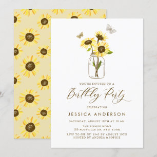 Invitación Sunflowers amarillos en la fiesta de cumpleaños de