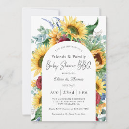 Invitación Sunflowers Autumn Floral Family Baby Shower