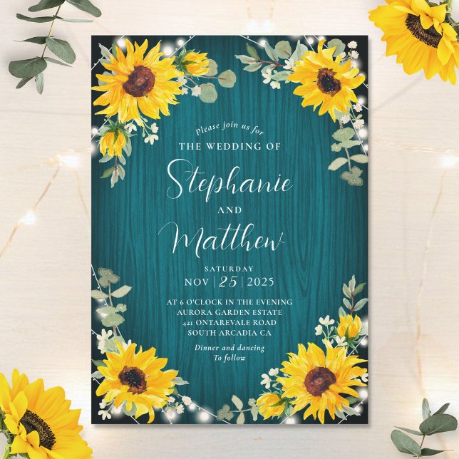 Invitación Sunflowers Babys Luces de Respiración Boda de Made (Subido por el creador)
