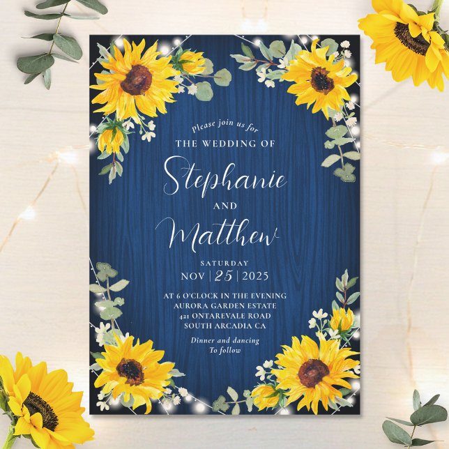 Invitación Sunflowers Babys Luces de Respiración Boda de Made (Subido por el creador)