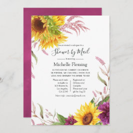 Invitación Sunflowers Bebé o Ducha de novia por correo