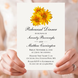 Invitación Sunflowers Boda amarillo floral ensayo Cena