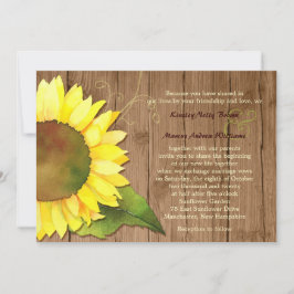 Invitación Sunflowers Boda rural