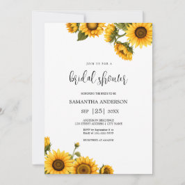 Invitación Sunflowers Bridal Shower