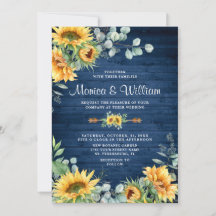 Sunflowers Eucalyptus Watercolor Rustic Boda