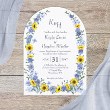 Sunflowers & Light Blue Rosa Garden Wedding Arches