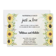 Sunflowers Nothing Fancy just Love Elopement