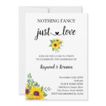 Sunflowers Nothing Fancy just Love Elopement