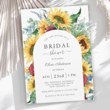 Sunflowers Otoño Floral Bridal Shower