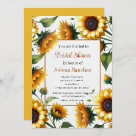 Invitación Sunflowers Rustic Boho Barn Bridal Shower
