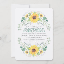Invitación Sunflowers Rustic Country Wedding