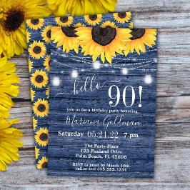 Invitación Sunflowers String ilumina la fiesta de cumpleaños 
