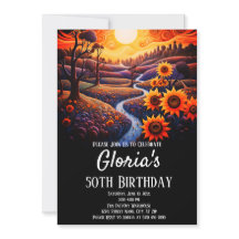 Sunflowers Sunset 50th Birthday Party (o cualquier