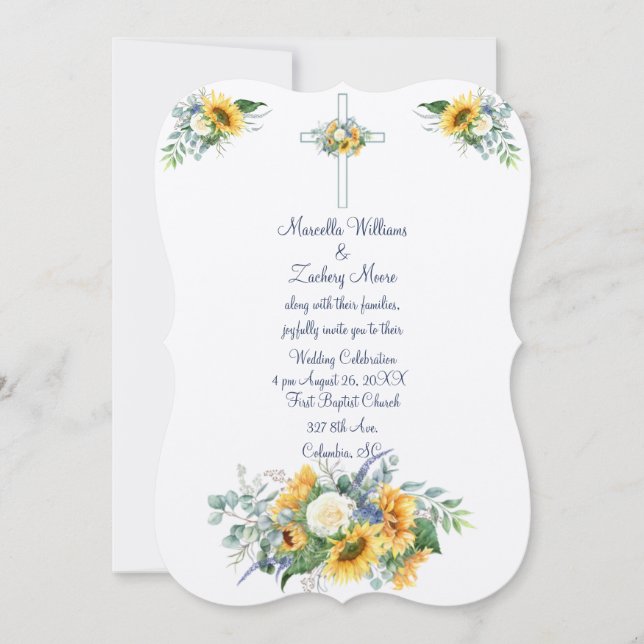 Invitación Sunflowers y Song of Solomon Invitation (Anverso)