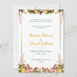 Invitación Sunlight & Greenery Wedding Invite