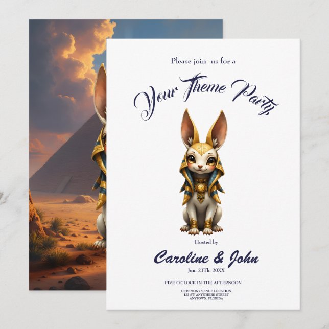 Invitación Sunlit Guardian – Desert Relic Bunny.  (Anverso / Reverso)