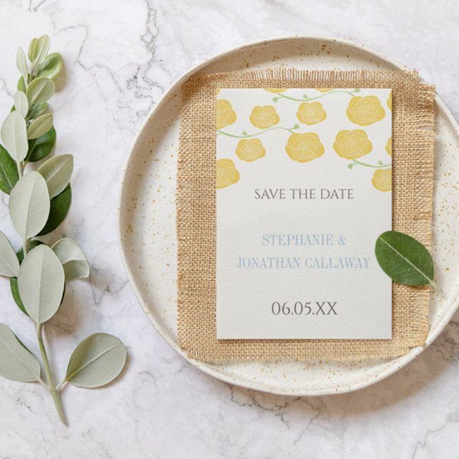 Invitación Sunny Elegance Yellow Rose Modern Boda (Subido por el creador)
