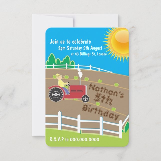 Invitación Sunny Farm (Anverso)