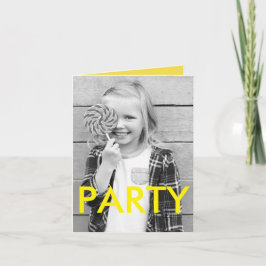 Invitación Sunny Fun Minimal Modern Kid's Photo Birthday