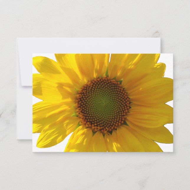 Invitación Sunny Sunflower Personalizado Blank Notecard (Anverso)