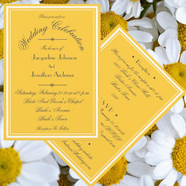 Invitación Sunny Yellow All In One RSVP Email Website Boda