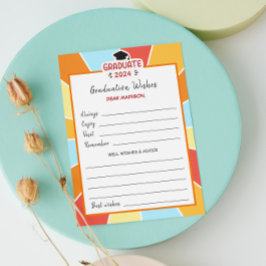 Invitación Sunray Kids Graduation Well Wies Keepsake Card