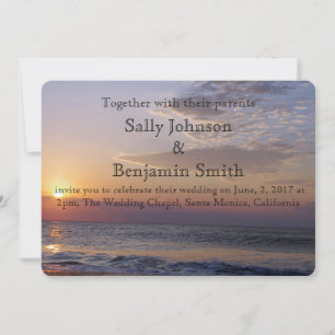 Invitación Sunrise Beach Wedding