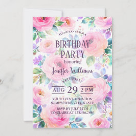 Invitación Sunrise Floral Boho Custom Name Design            