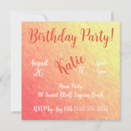Invitación Sunrise Sparkle-Birthday-