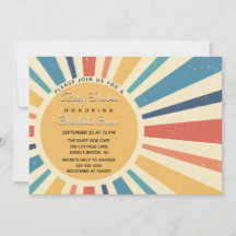 Sunrise Vintage I Retro Sun I Sunshine Baby Shower