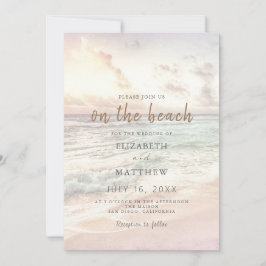 Invitación Sunset Beach Wedding | Oceanside Wedding